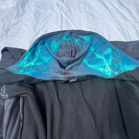 Vintage Y2K Disturbed Hoodie Full Zip Mens Large Black Metal Band Music RARE - Picture 7 of 9